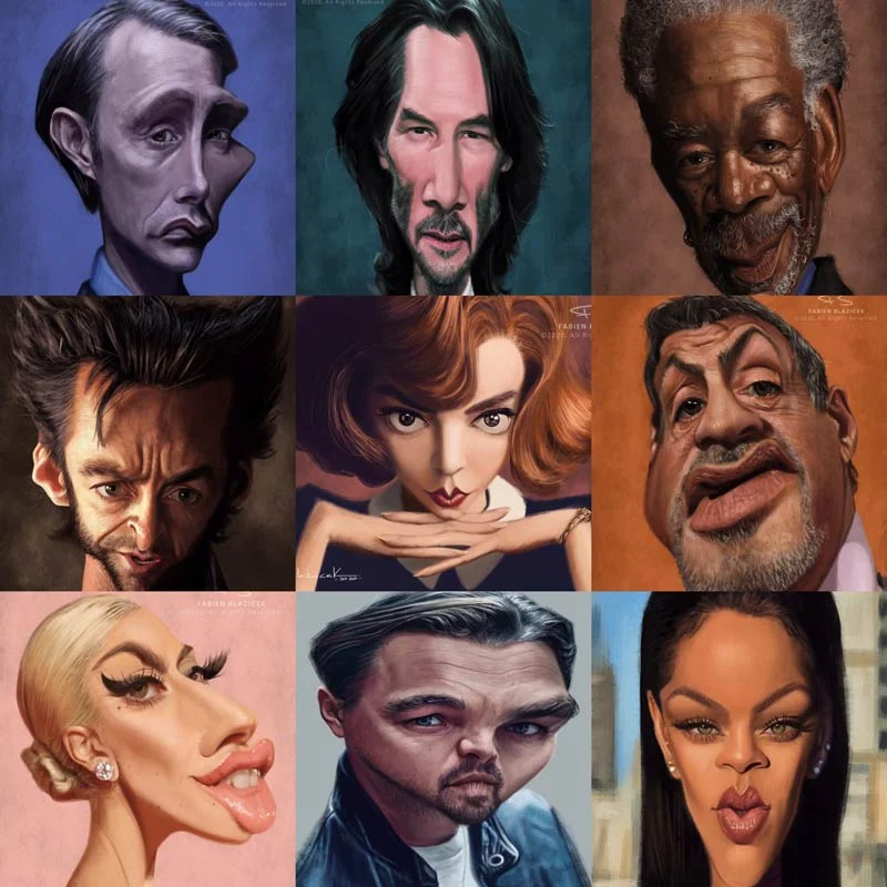 caricatures peinture numerique fabien blazicek